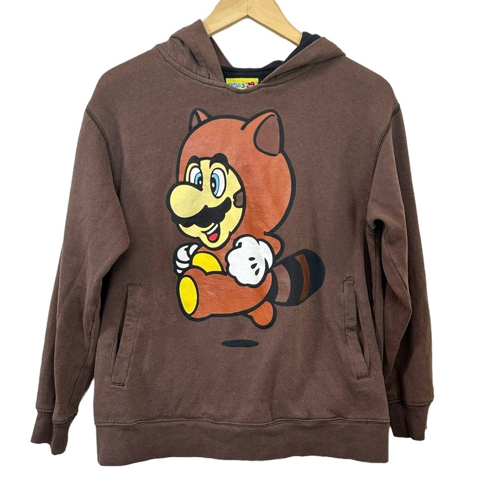 Nintendo Super Mario 3 Tanooki Hoodie Brown 2008 Hot Topic‎ Men’s Medium